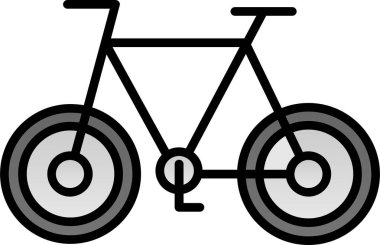 bisiklet düz simgesi, vektör illüstrasyonu
