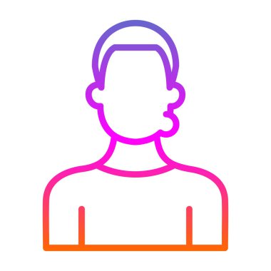 Avatar erkek simgesi. vektör illüstrasyonu