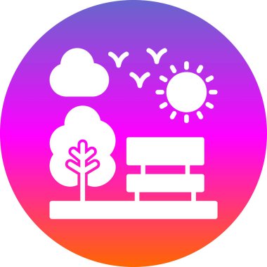 Bir ağaç simgesinin vektör illüstrasyonu