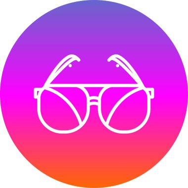 Güneş gözlüklerinin vektör illüstrasyonu modern grafik simgesi                       