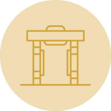 Sütunun modern simgesinin vektör illüstrasyonu