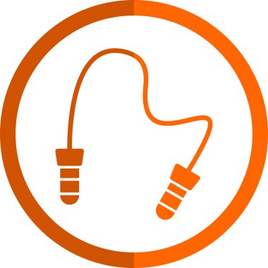 Düz renk simgesini atla. İp atlıyorum. İzole vektör illüstrasyonu