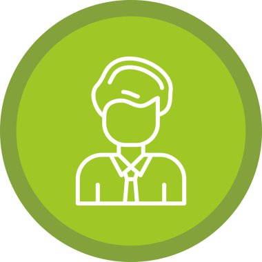 Yönetici düz simgesinin vektör illüstrasyonu 