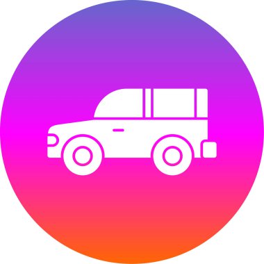 Araba simgesinin vektör illüstrasyonu