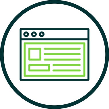 Web sayfası. Web simgesi basit illüstrasyon