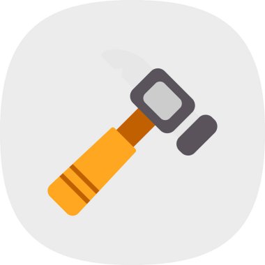 Çekiç simgesi, vektör illüstrasyonu basit tasarım