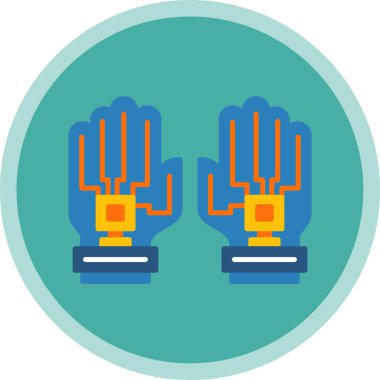 VR Eldivenleri veya Veri Eldivenleri Simgesi, vektör 