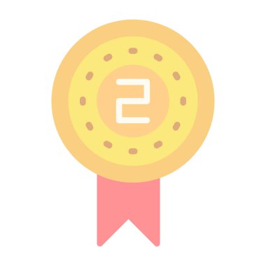 ödül vektörü düz renk simgesi