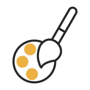 Palet ve boya fırçası. Web simgesi resmedilmesi basit illüstrasyon