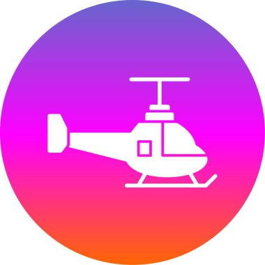 Helikopter. Web simgesi basit illüstrasyon