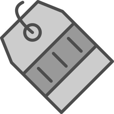 Kırmızı Etiket simgesinin vektör illüstrasyonu