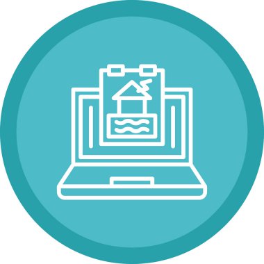 ev inşaatı web simgesi vektör illüstrasyonu