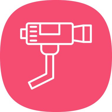 CCTV kamera simgesi, vektör illüstrasyonu