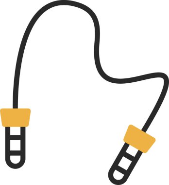 Düz renk simgesini atla. İp atlıyorum. İzole vektör illüstrasyonu