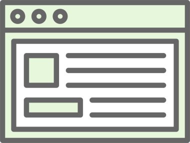 Web sayfası. Web simgesi basit illüstrasyon