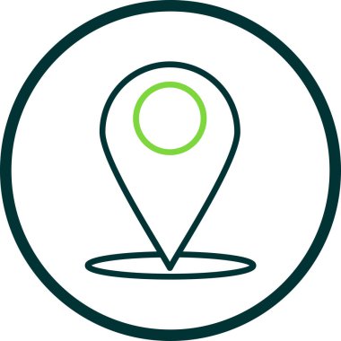 Harita işaretleyici simgesi, vektör illüstrasyonu 