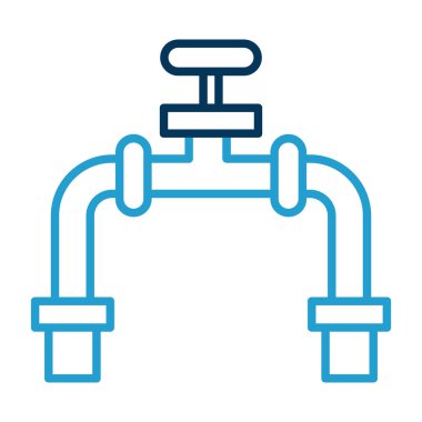Boru simgesi, vektör illüstrasyonu basit tasarım