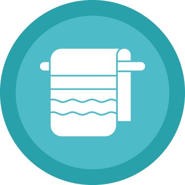 Havlu simgesi, vektör illüstrasyonu basit tasarım