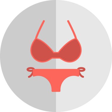 Bikini simgesinin vektör illüstrasyonu