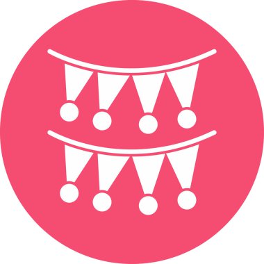 karnaval çelenkleri simgesi, vektör illüstrasyonu