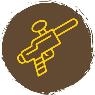 Paintball tabancası simgesi, vektör illüstrasyonu 