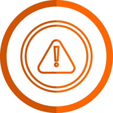 Dikkat uyarı simgesi tam taslak biçiminde 