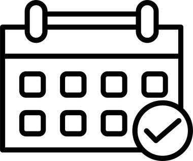 Takvim simgesi, vektör illüstrasyonu basit tasarım