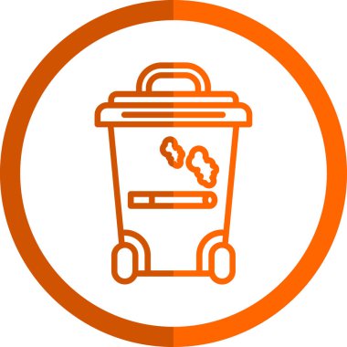 Çöp kutusu. Web simgesi vektör illüstrasyonu