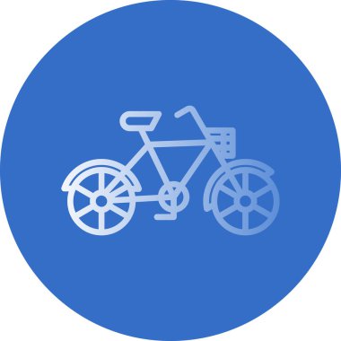 bisiklet düz simgesi, vektör illüstrasyonu