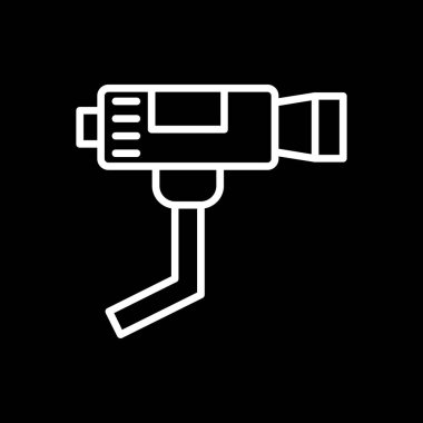 CCTV kamera simgesi, vektör illüstrasyonu