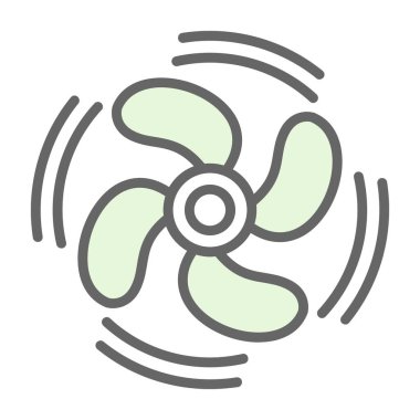 Pervane düz simgesi, vektör çizim