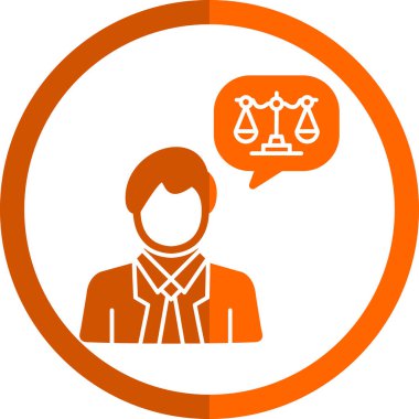 Adalet vektörü sembolü. düz renk illüstrasyon biçimi