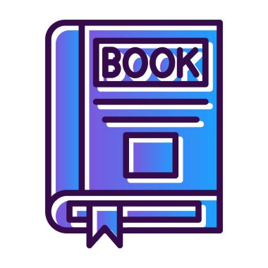 kitap simgesi, vektör illüstrasyonu basit tasarım