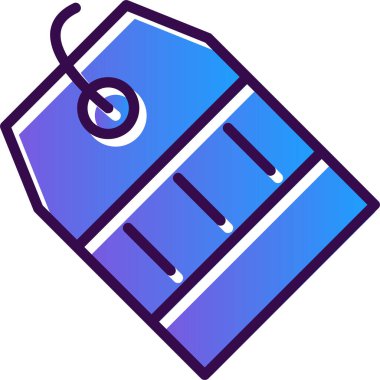 Kırmızı Etiket simgesinin vektör illüstrasyonu