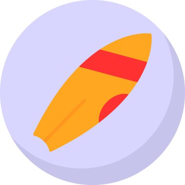 Sörf tahtası simgesinin vektör çizimi 