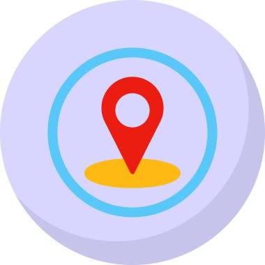 konum pin simgesi, vektör illüstrasyonu basit tasarım