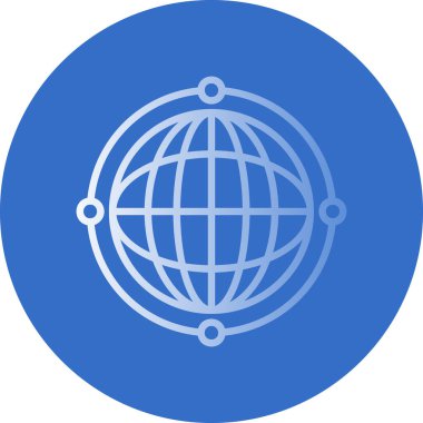  Sanal Dünya Globe web simgesi, vektör illüstrasyonu