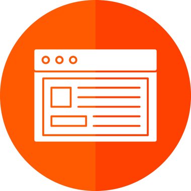 Web sayfası. Web simgesi basit illüstrasyon