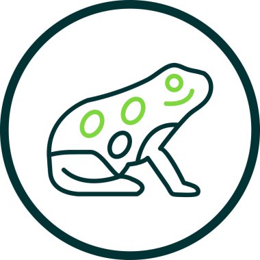 kurbağa simgesi vektör illüstrasyonu