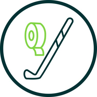 Yeşil ve mavi çizgi simgesinin vektör çizimi