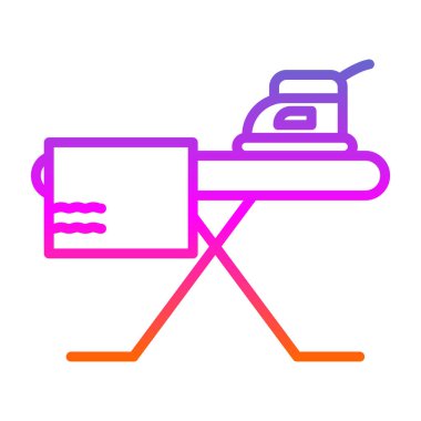 Ütü tahtası simgesi illüstrasyonu 