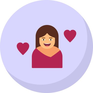 Kalbi olan Afrodit düz simge 