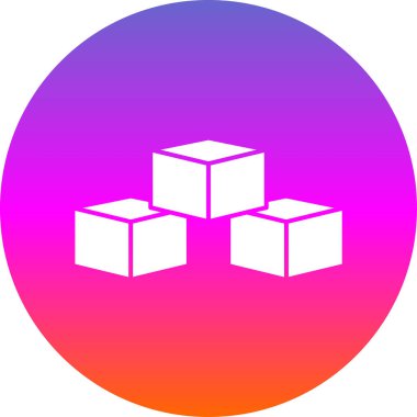 Bloklar düz simge, vektör, illüstrasyon