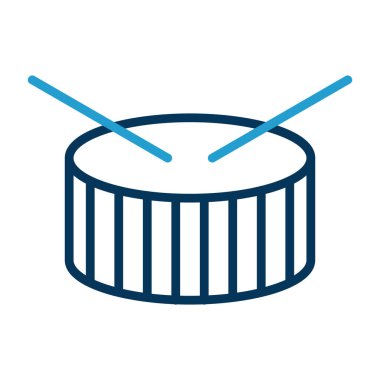 Vektör illüstrasyonu, Davul simgesi.