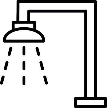 Duş. Web simgesi basit illüstrasyon                             