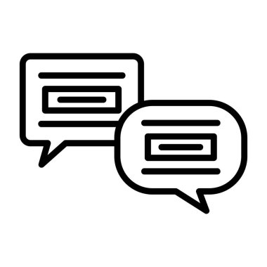 Sohbet simgesi vektör illüstrasyonu