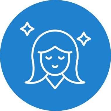 kadın avatar simgesi, vektör illüstrasyonu 