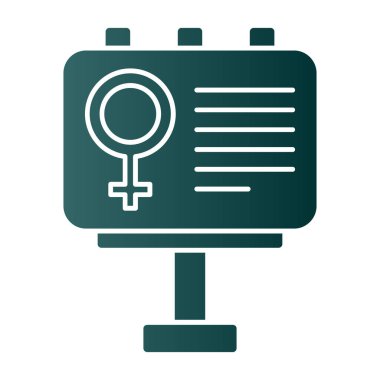 reklam panosu simgesi, vektör illüstrasyonu basit tasarım