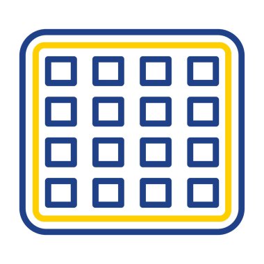 waffle düz vektör simgesi 