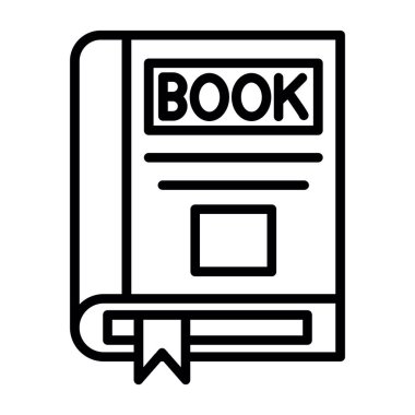 kitap simgesi, vektör illüstrasyonu basit tasarım
